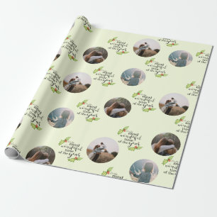 Christmas Quote Most Wonderful Time Photo Family Wrapping Paper
