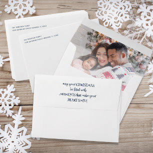 Christmas Quote Photo Inside Return Address Envelope