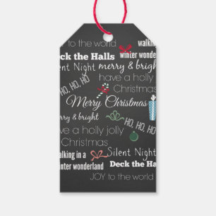Christmas Quote Typography Gift Tags