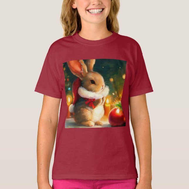 Christmas Rabbit 1 T-Shirt (Front)