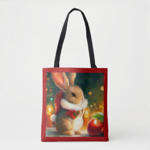 Christmas Rabbit 1 Tote Bag