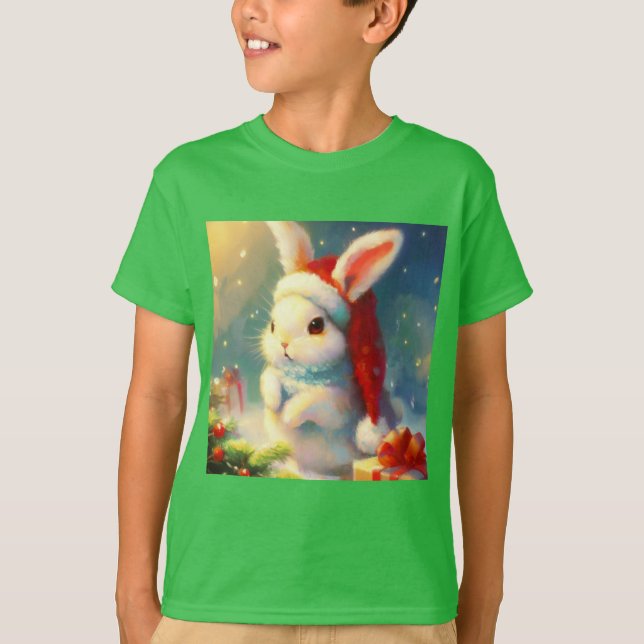 Christmas Rabbit 2 T-Shirt (Front)