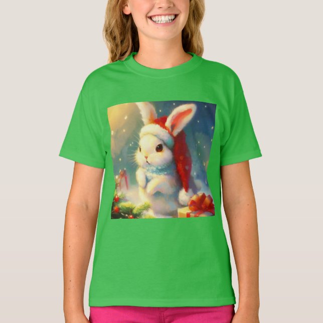 Christmas Rabbit 2 T-Shirt (Front)