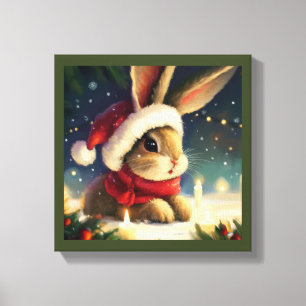 Christmas Rabbit 4 Canvas Print
