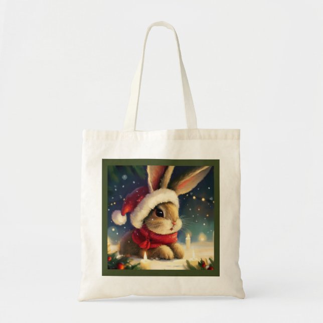 Christmas Rabbit 4 Tote Bag (Front)