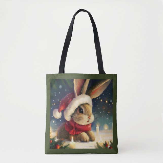 Christmas Rabbit 4 Tote Bag (Front)