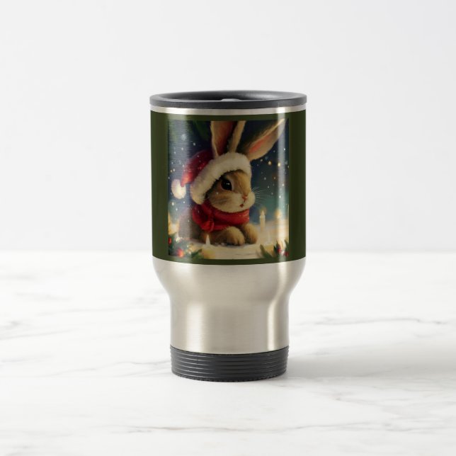 Christmas Rabbit 4 Travel Mug (Center)