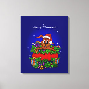 Christmas Rabbit Canvas Print