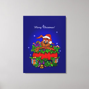 Christmas Rabbit Canvas Print