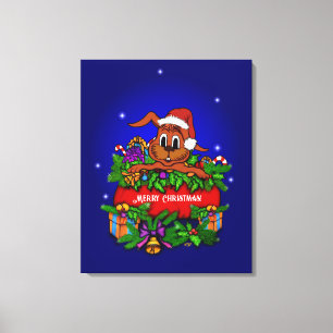 Christmas Rabbit Canvas Print