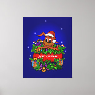 Christmas Rabbit Canvas Print