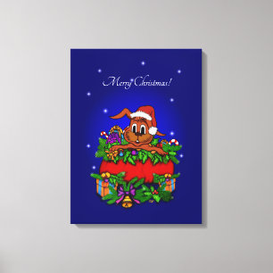 Christmas Rabbit Canvas Print
