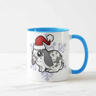 Christmas Rabbit (floppy ear smooth hair) Mug