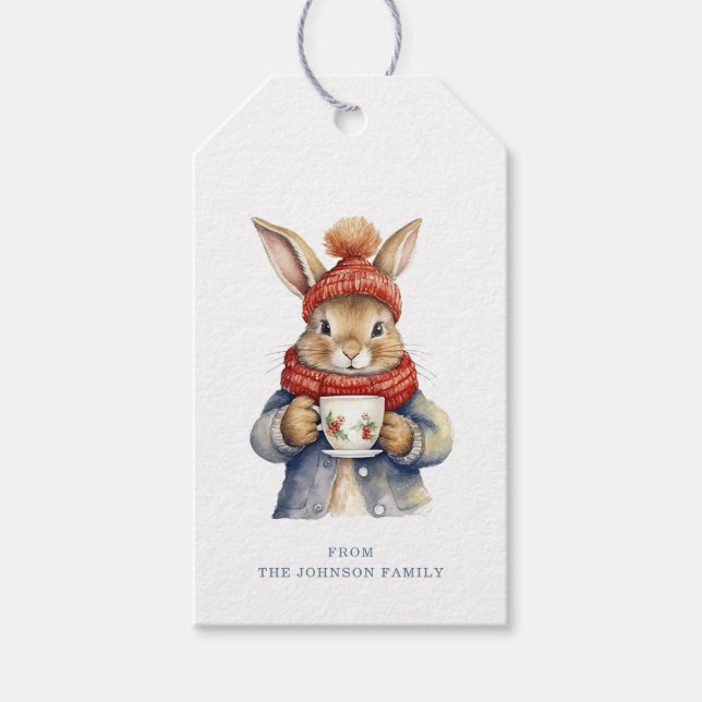 Christmas Rabbit Gift Tags (Front)