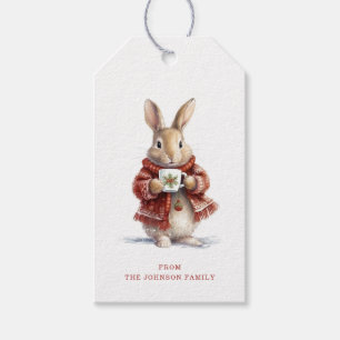 Christmas Rabbit Gift Tags