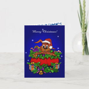 Christmas Rabbit Holiday Card