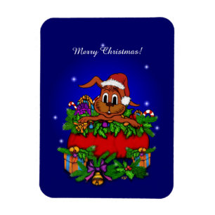 Christmas Rabbit Magnet