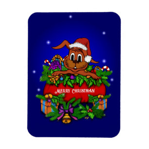 Christmas Rabbit Magnet