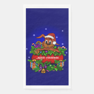 Christmas Rabbit Napkin
