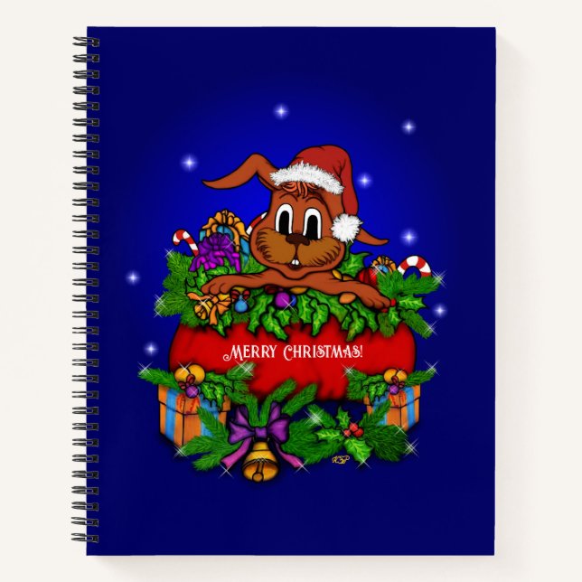 Christmas Rabbit Notebook (Front)