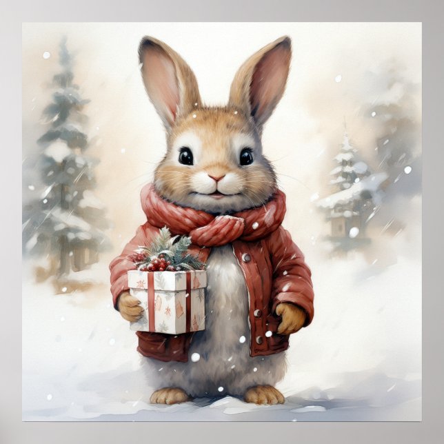 Christmas Rabbit Poster (Front)