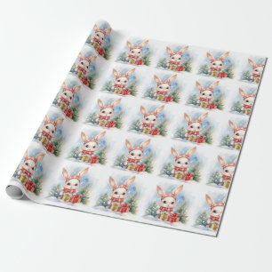 Christmas Rabbit Wrapping Paper