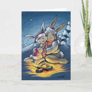 Christmas Rabbits Holiday Card