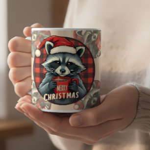 Christmas Raccoon Cocoa Cheer Mug