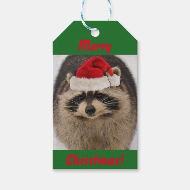 Christmas racoon Gift Tags (Front)