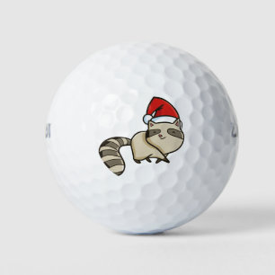 Christmas racoon golf balls