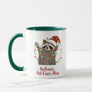 Christmas Racoon Hot Coco Mug