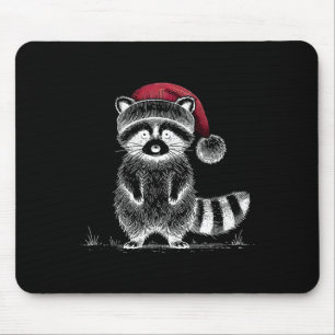 Christmas Racoon Santa Hat Trash Panda Racoon Lo Mouse Mat