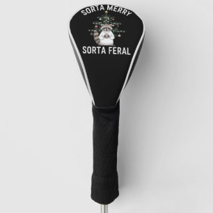 Christmas Racoon Sorta Merry Sorta Feral Xmas Golf Head Cover