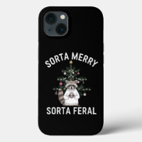 Christmas Racoon Sorta Merry Sorta Feral Xmas