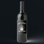 Christmas Racoon Sorta Merry Sorta Feral Xmas Wine Label<br><div class="desc">Christmas Racoon Sorta Merry Sorta Feral Xmas</div>