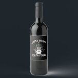 Christmas Racoon Sorta Merry Sorta Feral Xmas Wine Label<br><div class="desc">Christmas Racoon Sorta Merry Sorta Feral Xmas</div>