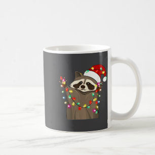 Christmas Racoon Swea,funny Christmas Lights Racco Coffee Mug