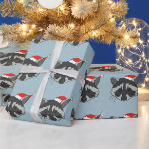 Christmas Racoon Wrapping Paper