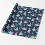 Christmas Racoons Wrapping Paper<br><div class="desc">Funny Christmas pattern</div>