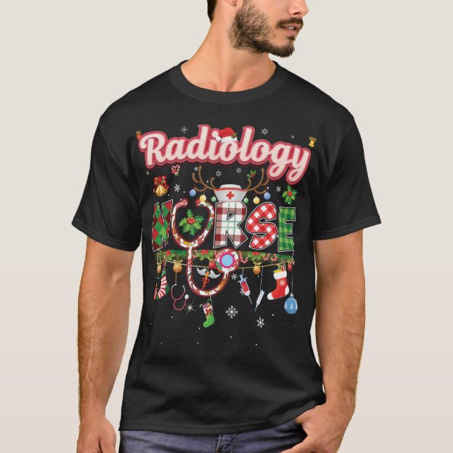 Christmas Radiology Nurse Reindeer Xmas Ornament S T-Shirt (Front)