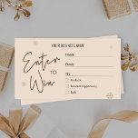 Christmas Raffle Winter Snow Company Logo Ticket<br><div class="desc">Christmas Enter to Win tickets in festive beige colours with space for your logo on the back. Featuring trendy fonts and a simple winter snowflake design, this raffle ticket is perfect to use for your Christmas or Winter prize draw. Whether it's a company or private function, this ticket can be...</div>