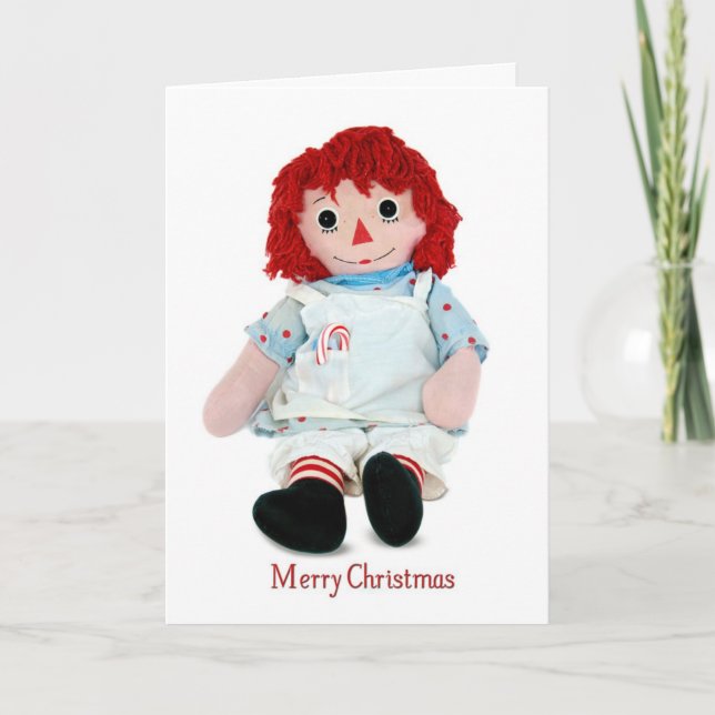 Christmas Rag Doll Holiday Card (Front)