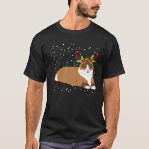 Christmas Ragdoll Cat Reindeer Antlers T-Shirt