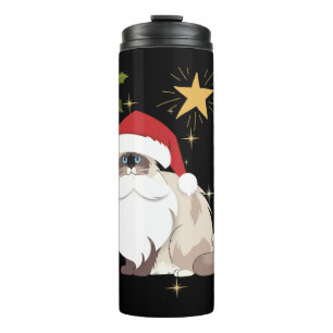 Christmas Ragdoll cat Thermal Tumbler