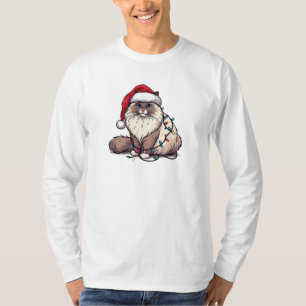 Christmas Ragdoll cat, Xmas Santa Ragdoll kitten T-Shirt