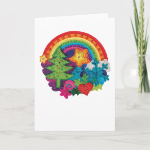 Christmas Rainbow - A colourful Christmas card