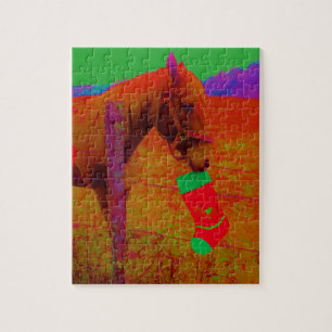Christmas Rainbow Horse Jigsaw Puzzle