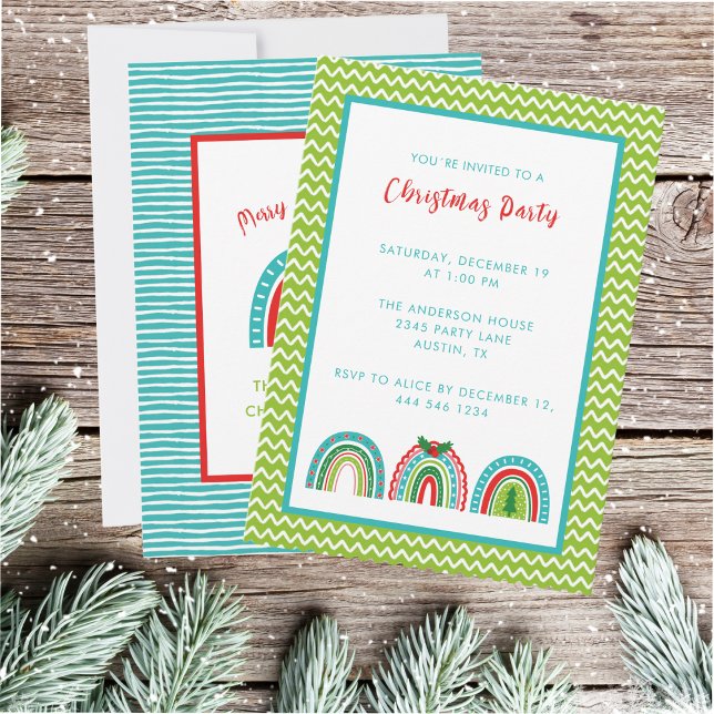 CHRISTMAS RAINBOW INVITATION (Creator Uploaded)