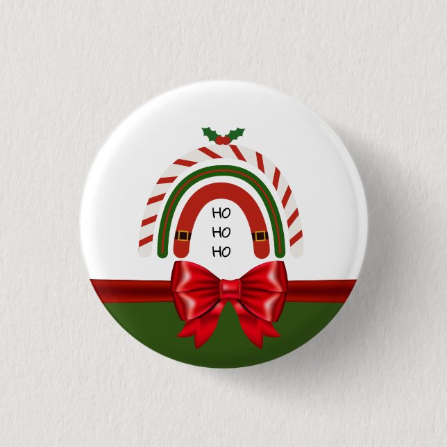 Christmas Rainbow Let it Snow  3 Cm Round Badge (Front)