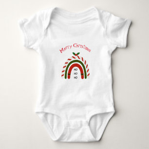 Christmas Rainbow Let it Snow Baby Bodysuit